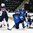 GRAND FORKS, NORTH DAKOTA - APRIL 23: Finland's Ukko-Pekka Luukkonen #1 makes the save on this play while Miro Heiskanen #33, Robin Salo #4 and USA's Kaller Yamamoto #23 and Casey Mittelstadt #20 look on during semifinal round action at the 2016 IIHF Ice Hockey U18 World Championship. (Photo by Minas Panagiotakis/HHOF-IIHF Images)

